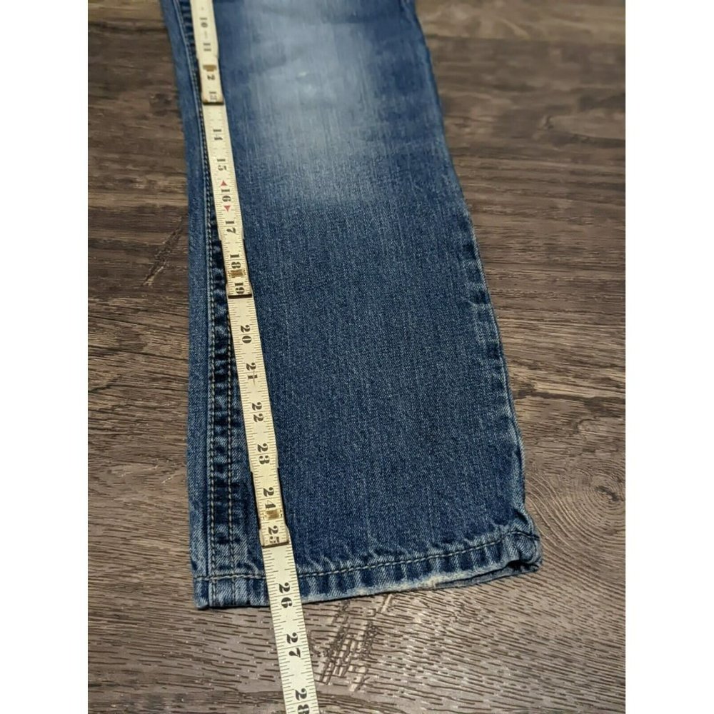 Distressed TK Axel Youth Boys Jeans Boot cut Size 12 Designer Denim Medium Wash - Picture 11 of 11